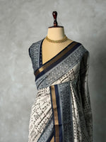 Tribal Printed silk cotton saree -PBR19A