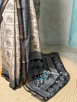 Tribal Printed silk cotton saree -PBR19A
