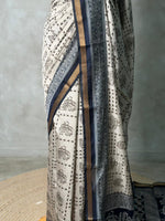 Tribal Printed silk cotton saree -PBR19A
