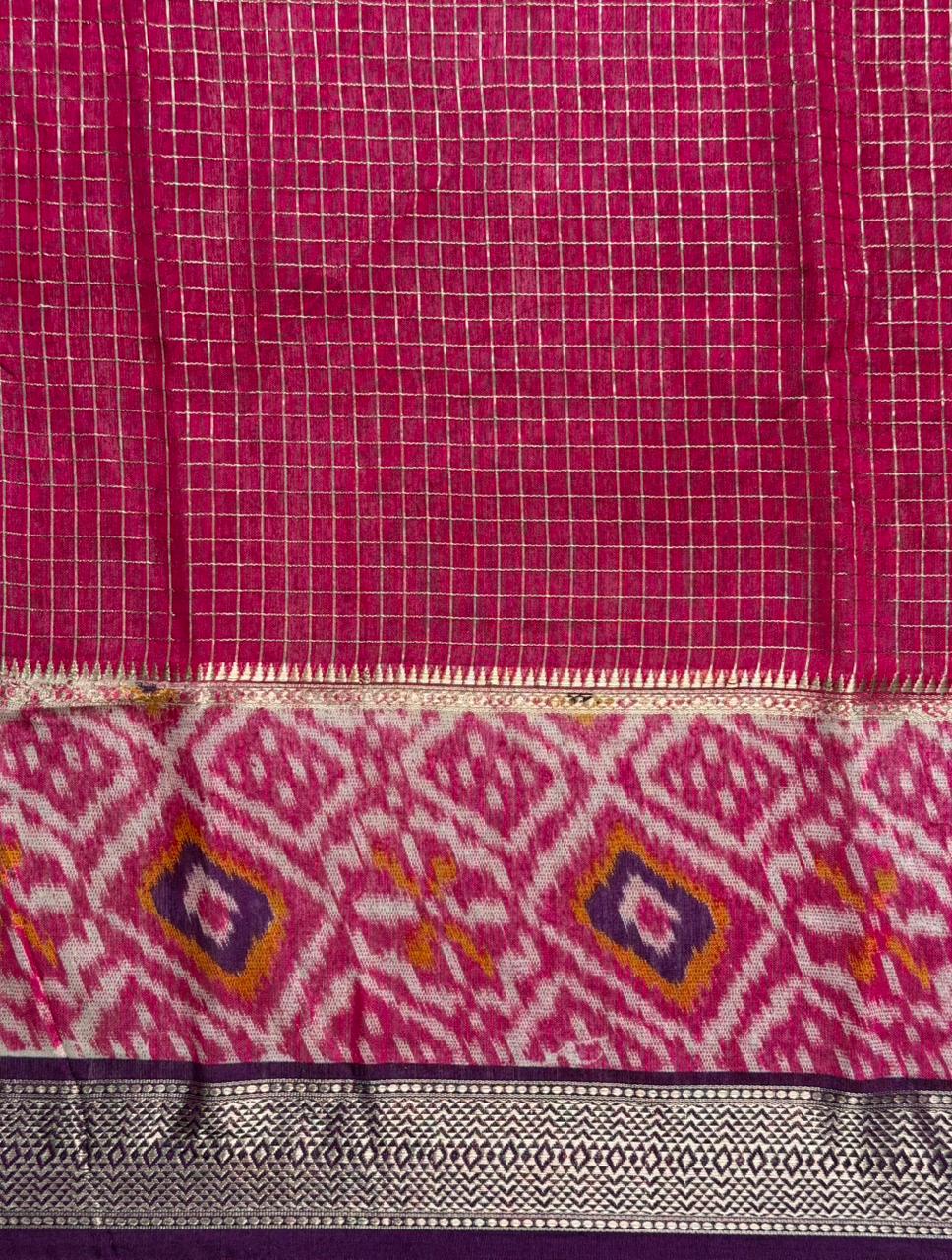 Purple chanderi silk saree -PBR18I