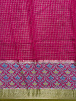 Olive Green Georgette chanderi silk saree -PBR18L