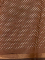 Light brown silk cotton saree -PBR20A