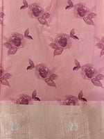Pink semi tusser silk saree -PBR21