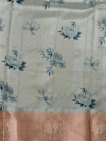 Pastal Blue semi tusser silk saree -PBR21B