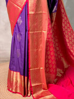 Violet and Rani Pink kanchipuram silk saree- PSSR298