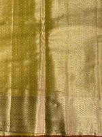 Greenish Gold Tissue Kanchipuram saree- PBRIDE44G