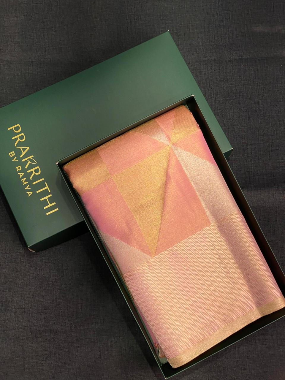 Pink Tissue Kanchipuram saree- PBRIDE45A