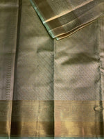 Pastal GreenTissue Kanchipuram saree- PBRIDE44J