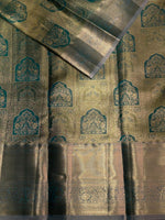 Blue Tissue Kanchipuram saree- PBRIDE44I