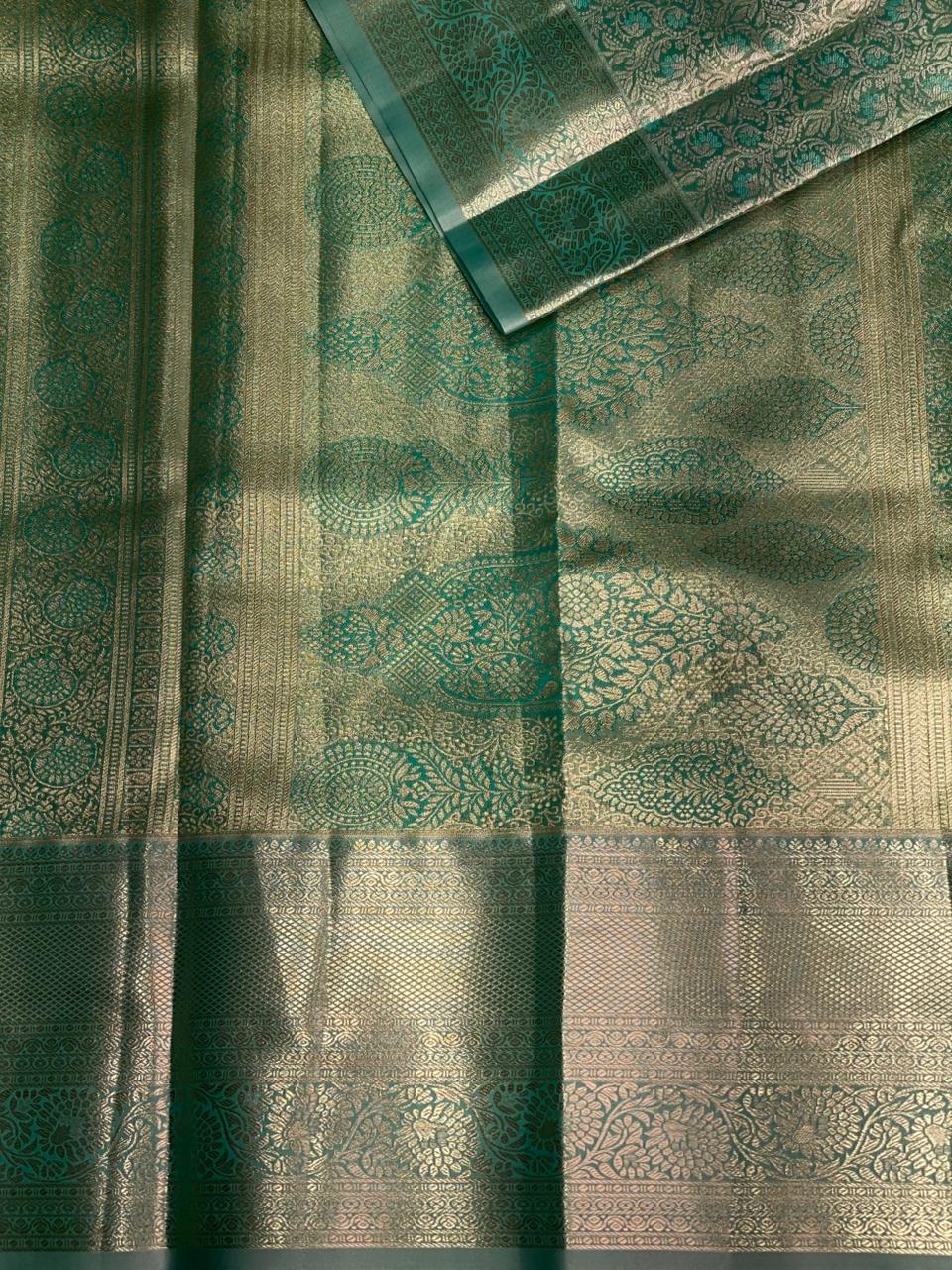 Blue Tissue Kanchipuram saree- PBRIDE44J