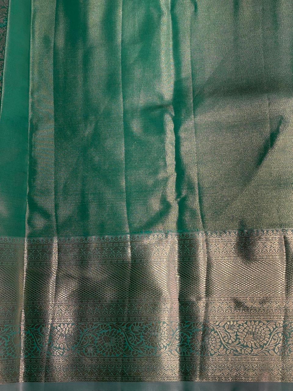 Blue Tissue Kanchipuram saree- PBRIDE44J