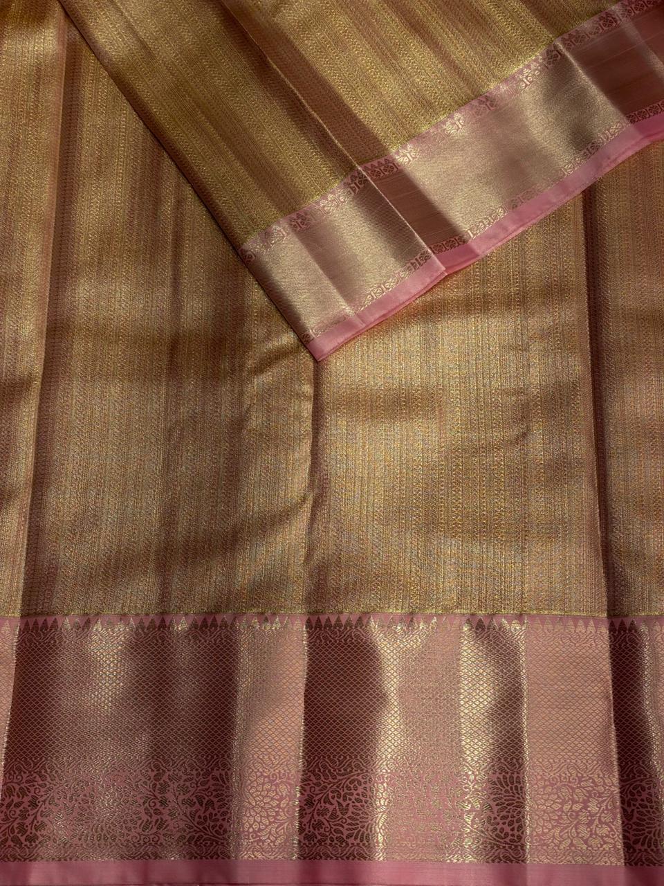 Pink Tissue Kanchipuram saree- PBRIDE44O