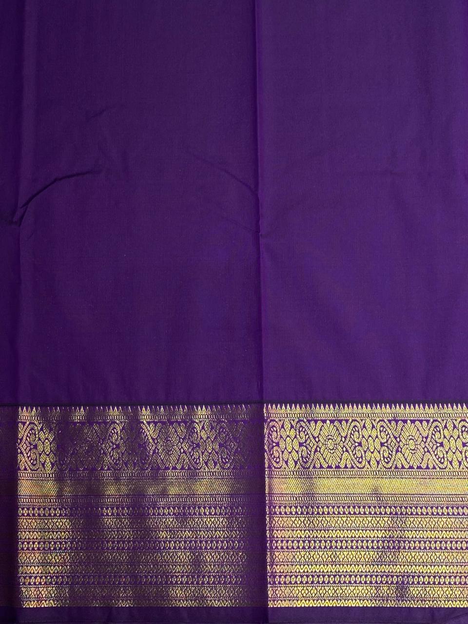 Violet kanchipuram silk saree- PSSR336