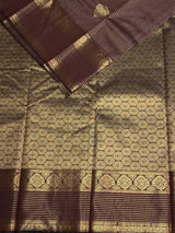 Brown kanchipuram silk saree- PSSR338