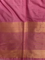 Green and Pink crepe silk saree- GAL11E