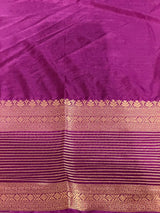 Orange and Magenta Crepe silk saree- GAL11A