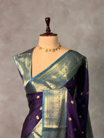 Deep Blue banarasi silk saree- GAL13
