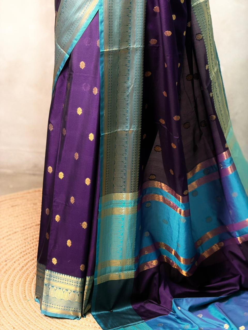 Deep Blue banarasi silk saree- GAL13