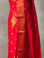 Red banarasi silk saree- GAL12B