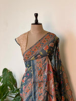 Deep Green mul chanderi saree- PBR26D