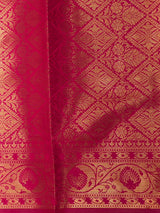 Rani pink banarasi silk saree- GAL12