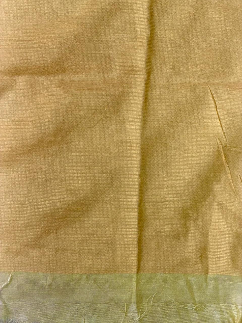 Yellow Jamdani Silk cotton saree- PBR4H2