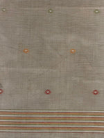 Nude shade Jamdani Silk cotton saree- PBR27D