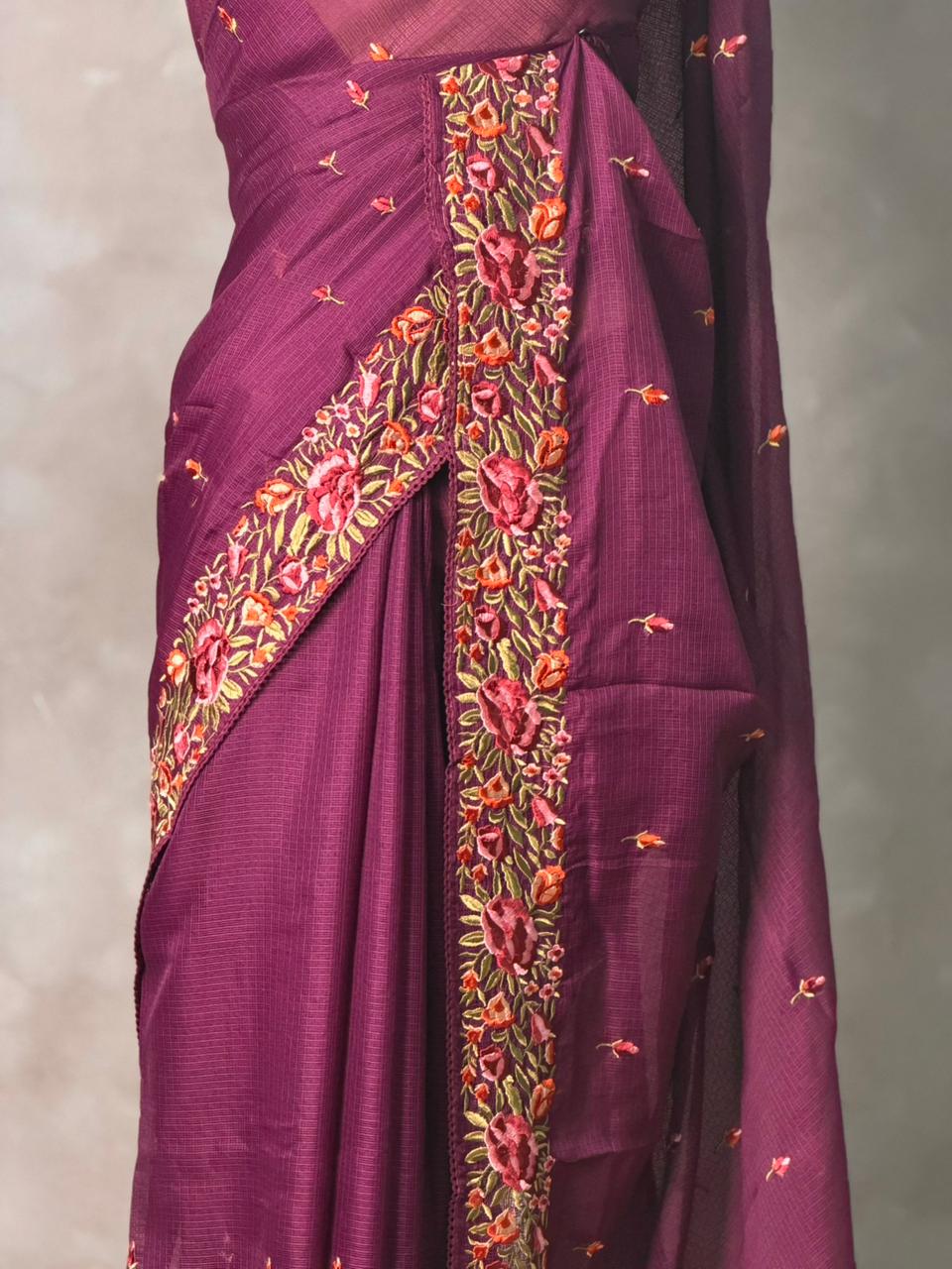 Purple Soft kotta saree- PBR29G