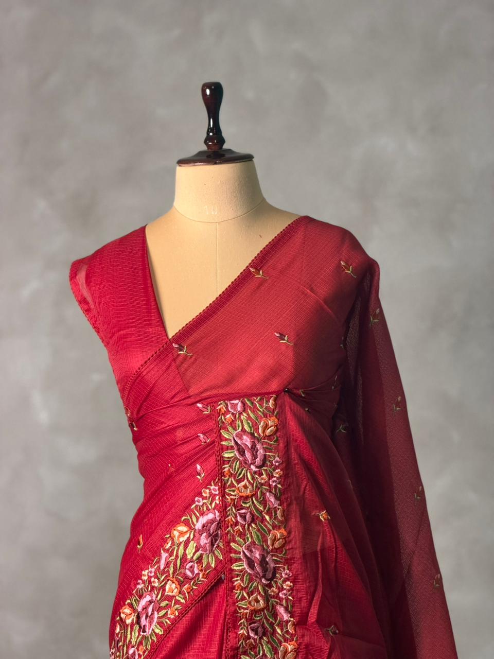 Maroon Soft kotta saree- PBR29