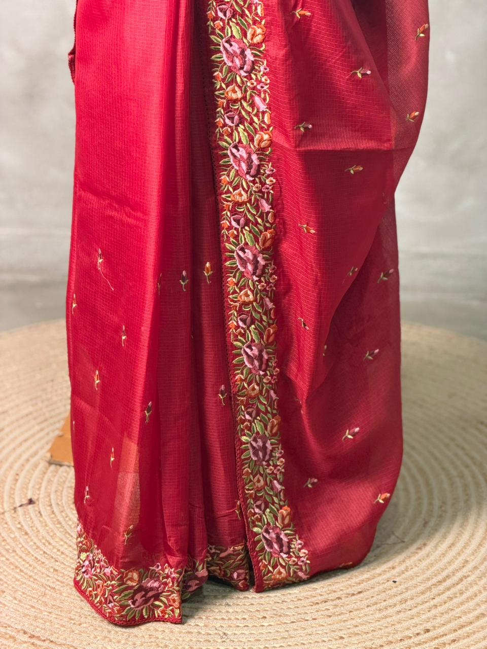 Maroon Soft kotta saree- PBR29