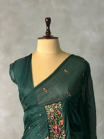 Dark green Soft kotta saree- PBR29A