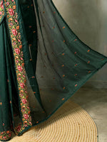 Dark green Soft kotta saree- PBR29A