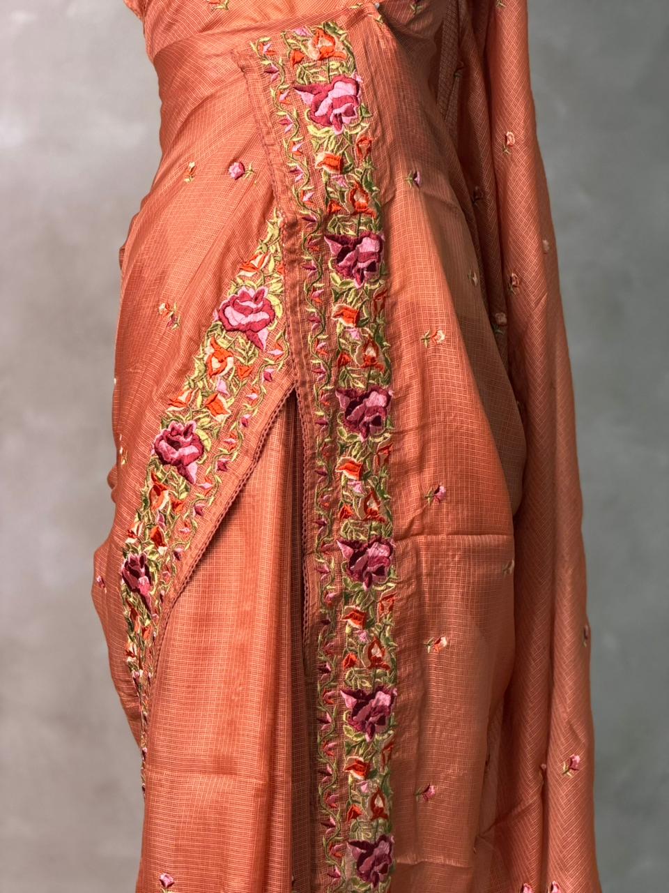 Biscuit colour Soft kotta saree- PBR29D