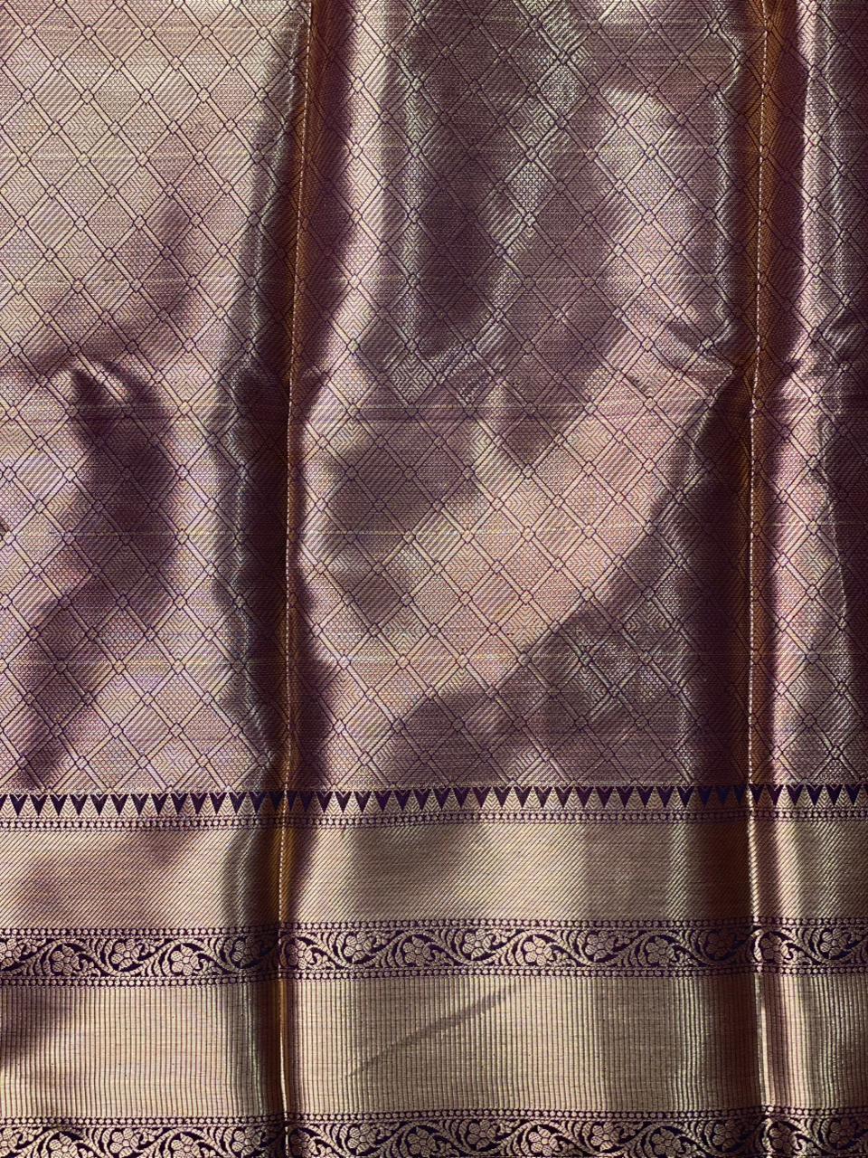 Brown semi silk saree - RUK44AA