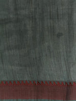 Greyish blue semi tusser saree- PBR32