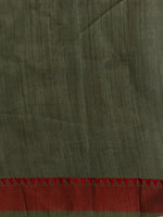 Green semi tusser saree- PBR32A