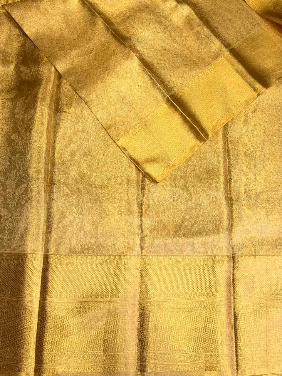 Gold Pure Tissue Kanchipuram Silk saree - PPURE76