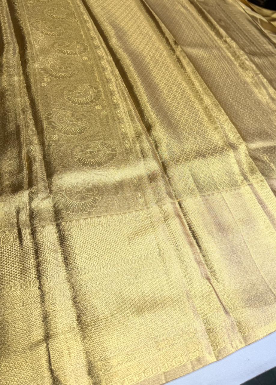 Gold Pure Tissue Kanchipuram Silk saree - PPURE76