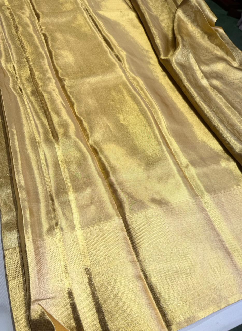 Gold Pure Tissue Kanchipuram Silk saree - PPURE76