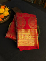 Maroon Pure Kanchipuram Silk saree - PPURE78