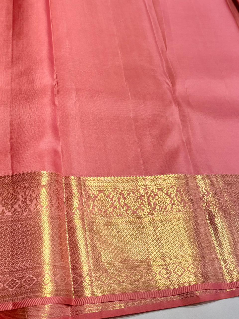 Peach Pure Kanchipuram Silk saree - PPURE81