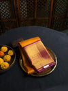 Yellow and maroon Pure Kanchipuram Silk saree - PPURE82