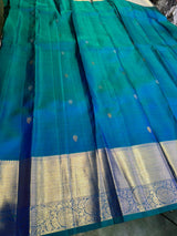 Peacock blue Pure 2g Kanchipuram Silk saree - PPURE83