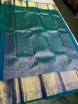 Peacock blue Pure 2g Kanchipuram Silk saree - PPURE83