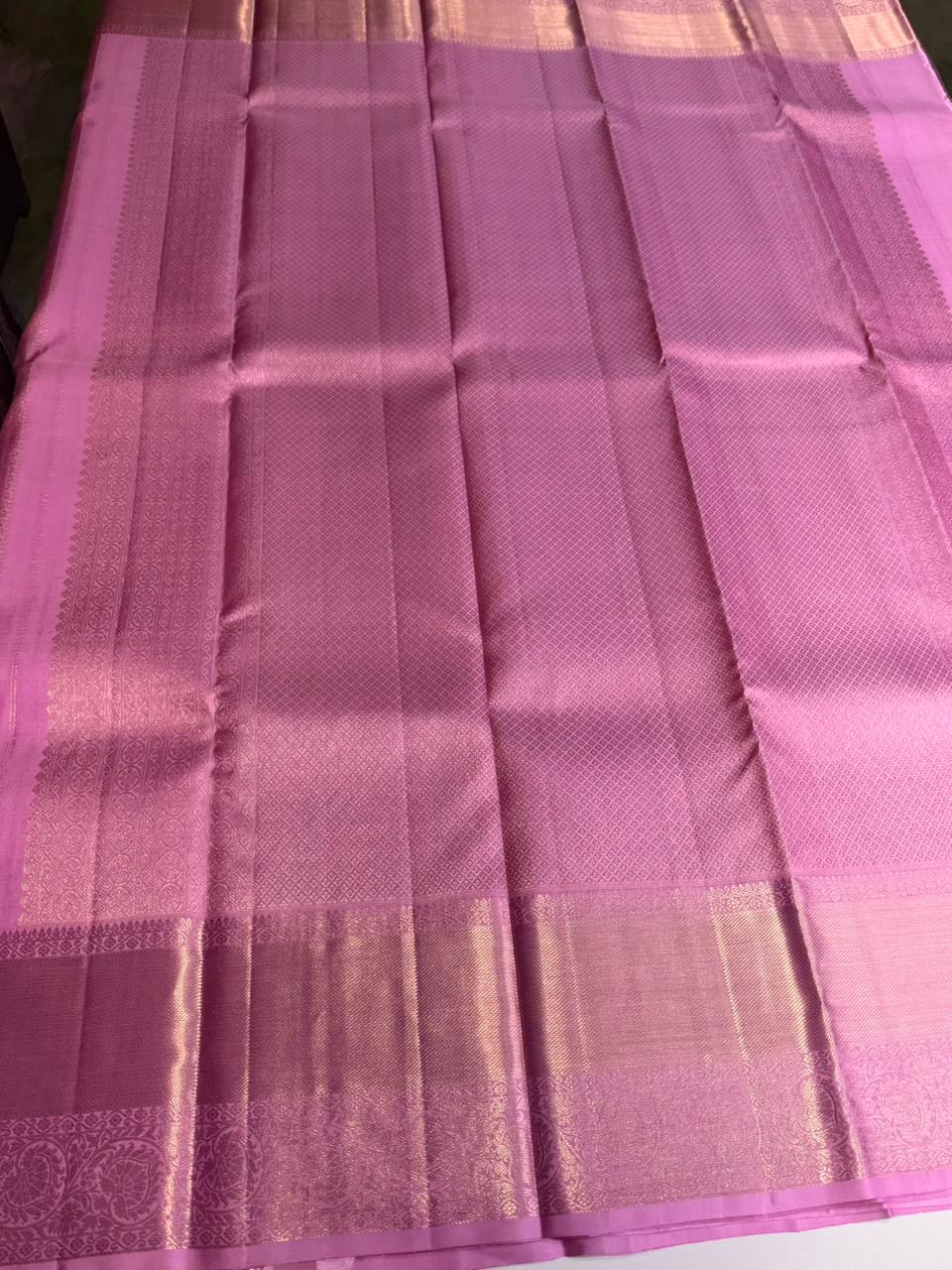 Lilac Pink Pure Kanchipuram Silk saree - PPURE86