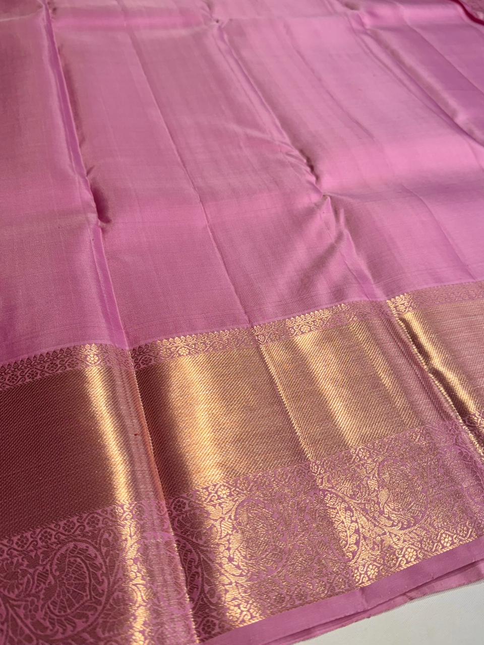 Lilac Pink Pure Kanchipuram Silk saree - PPURE86