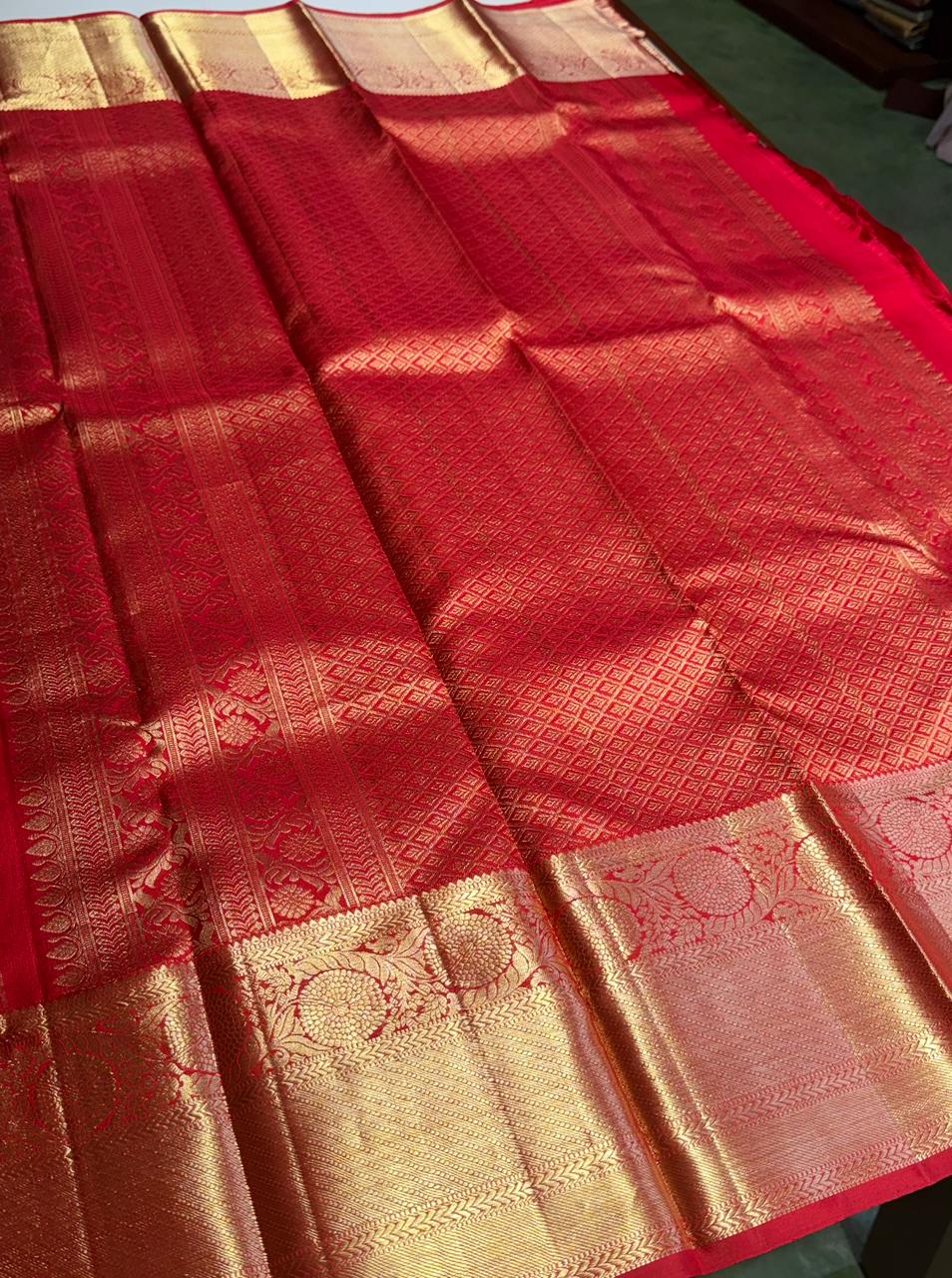 Red Pure Kanchipuram Silk saree - PPURE87