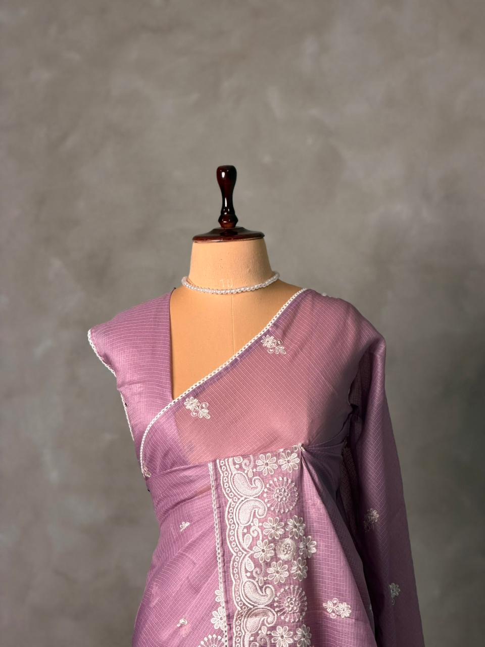 Lavender soft Kotta saree- PBR33G