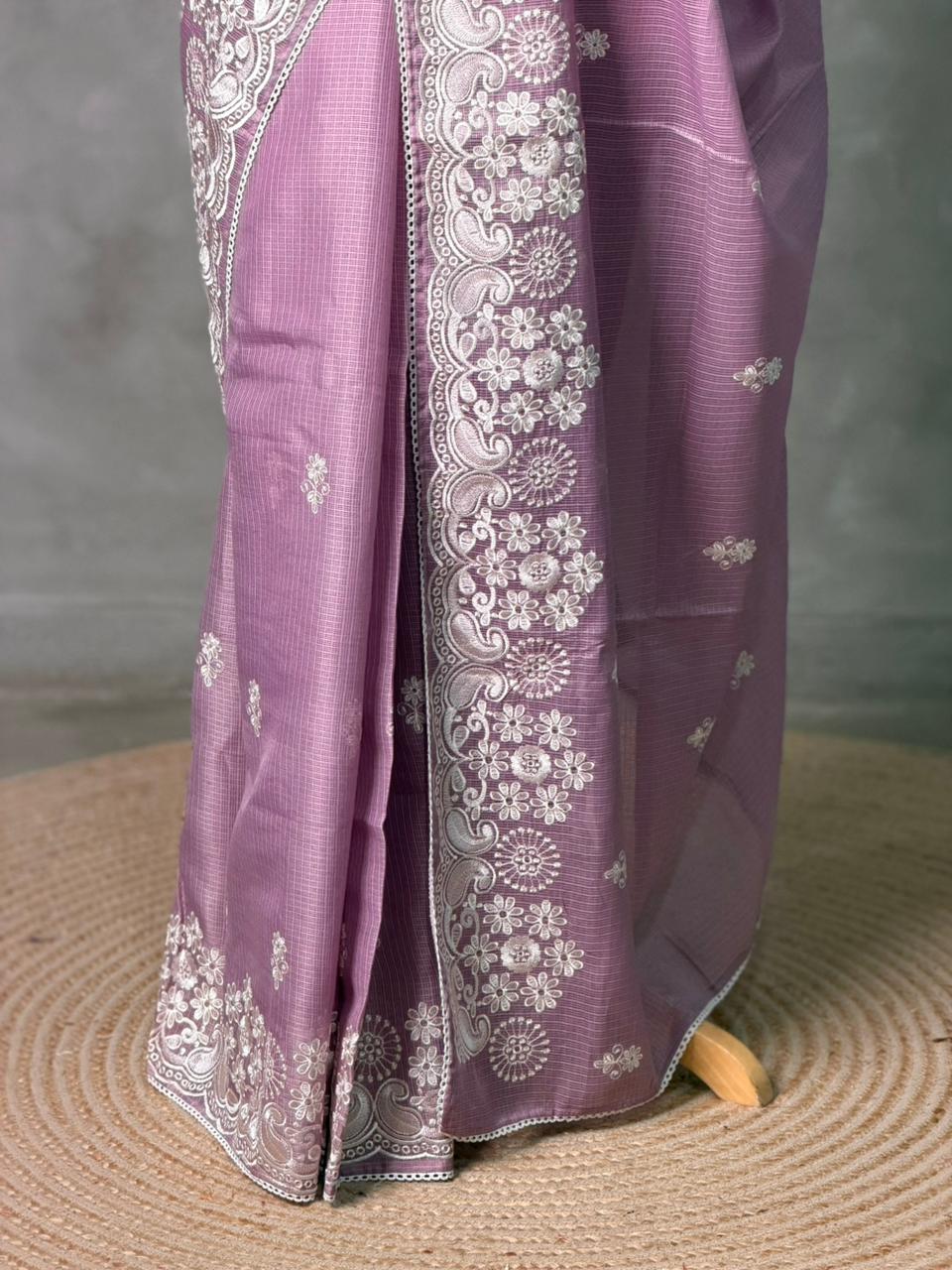 Lavender soft Kotta saree- PBR33G