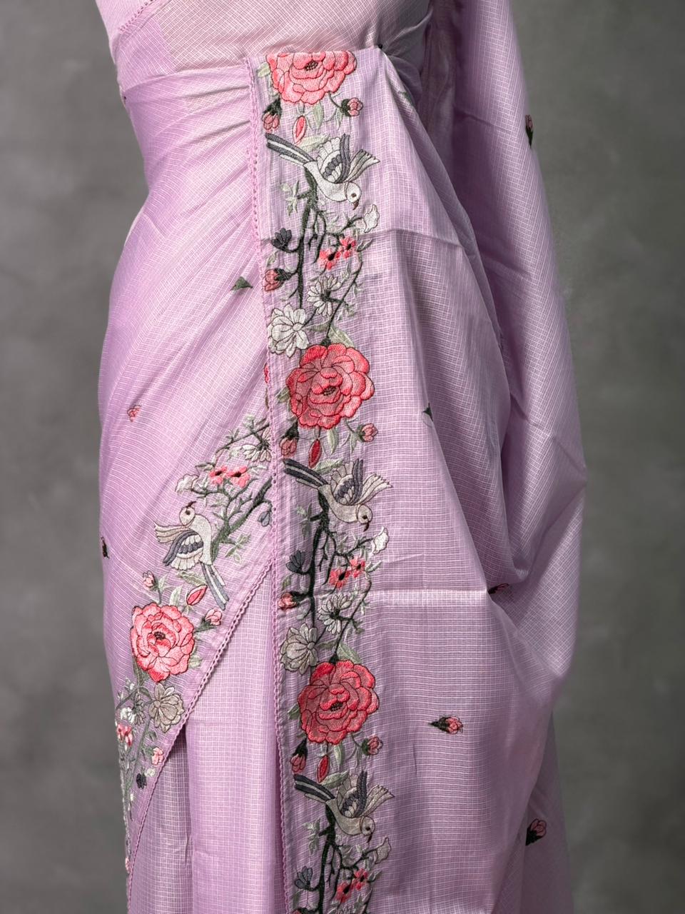 Lavender soft Kotta saree- PBR33M